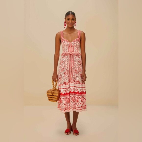 Farm Rio: Red River Ride Midi Dress - Picture 6 of 10